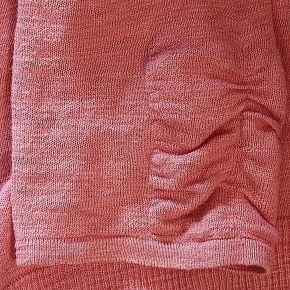 Weekends by Chico's coral lightweight sweater jacket w/ contrasting knits Size 1 - Picture 7 of 9